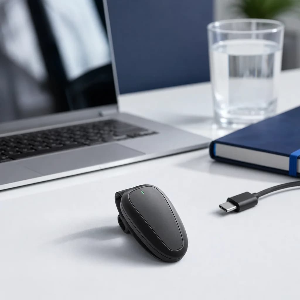 Smart posture corrector ready for a workday routine